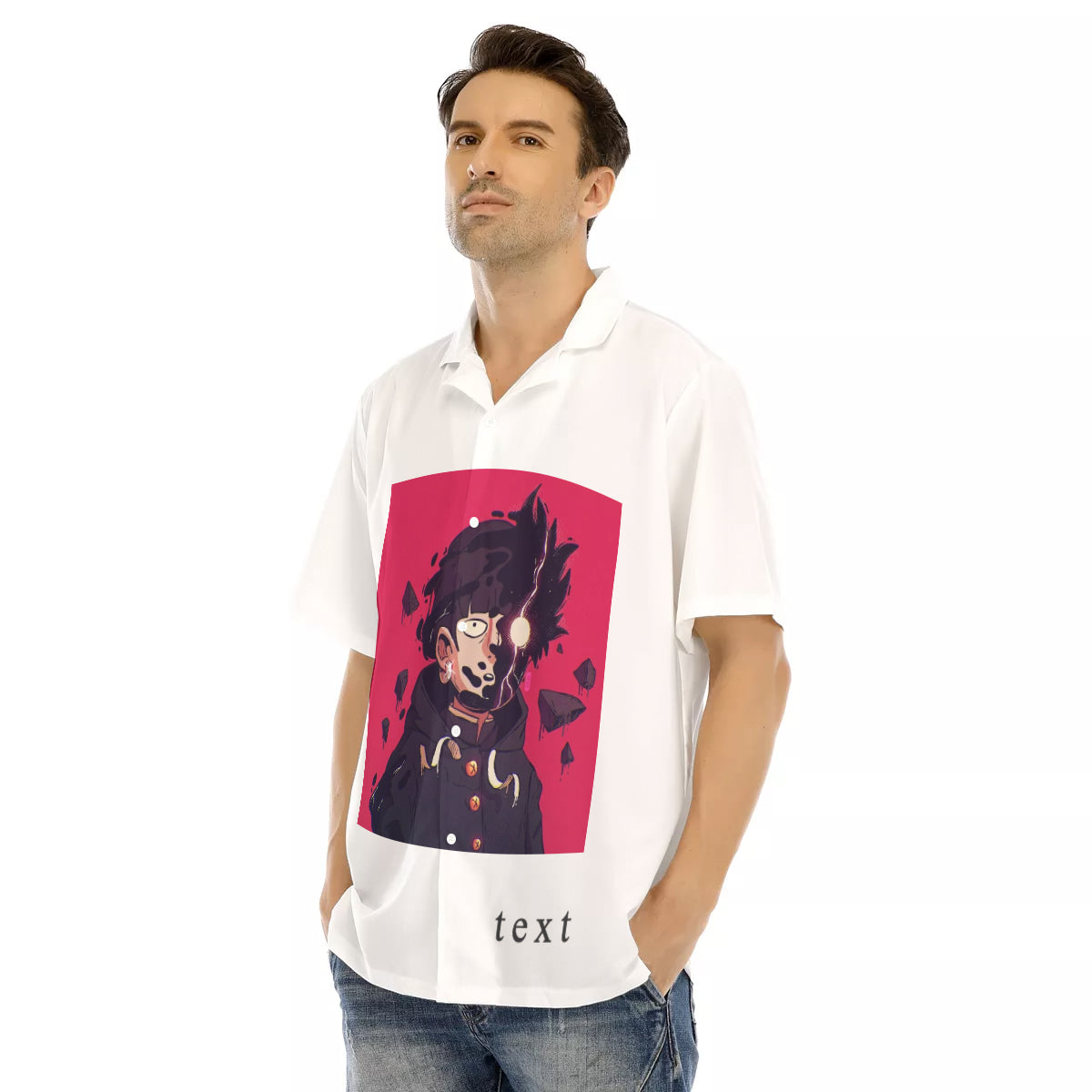 All-Over Print Men's Hawaiian Shirt With Button Closure - Jungle